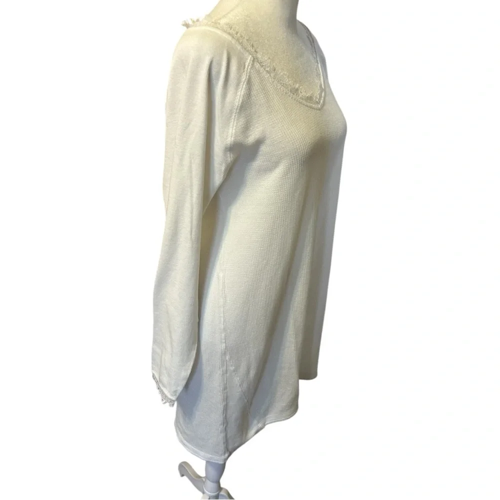 Skin Worldwide 100% Cotton Waffle Knit Night Dress - Picture 5 of 11
